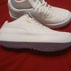 White Puma Sneakers (Big Boys)